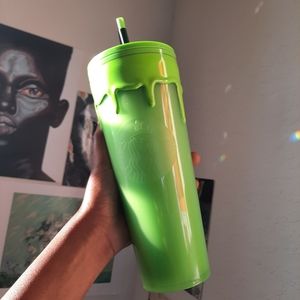 glow in the dark limited edition halloween starbucks slime green tumblr !